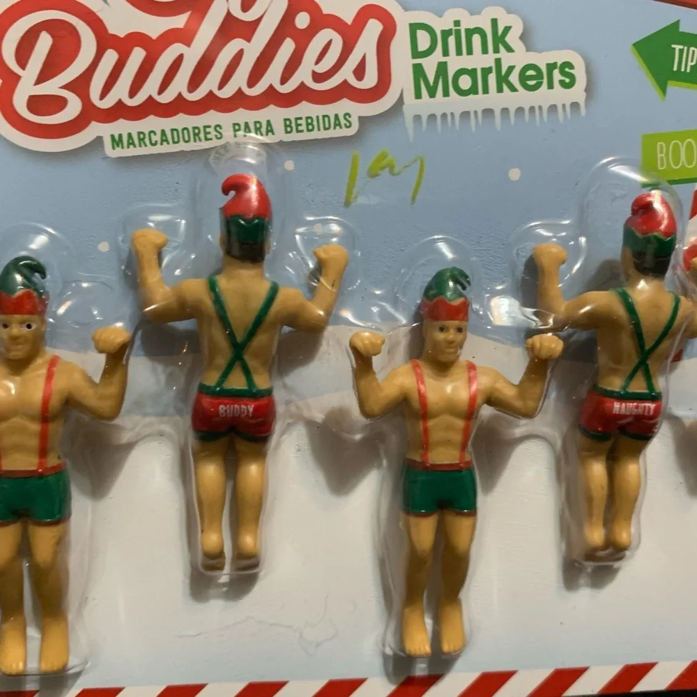 NPW ELF BUDDIES (6) drink markers NWT